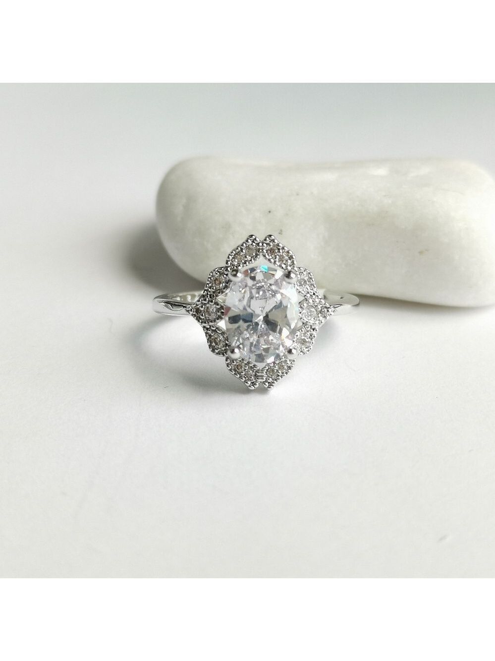 CZ Cocktail Ring Size 7 NWT